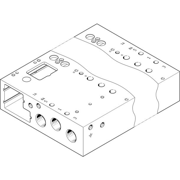 VABM-L1-14G-G14-20-GR Anschlussleiste