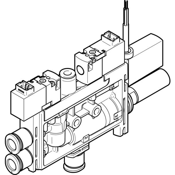 OVEL-7-H-15-PQ-VQ4-UA-C-A-B2PNLK-H3 Vakuumsaugdüse