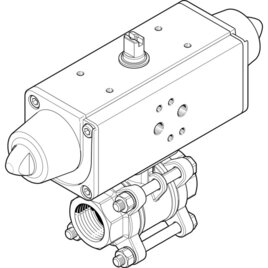 VZBA-1/4"-GG-63-T-22-F0304-V4V4T-PS15-R- Kugelhahn-Antriebseinheit
