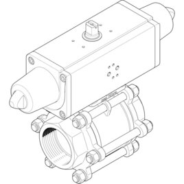 VZBA-3"-GG-63-T-22-F0710-V4V4T-PS180-R-9 Kugelhahn-Antriebseinheit