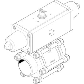 VZBA-3"-WW-63-T-22-F0710-V4V4T-PS180-R-9 Kugelhahn-Antriebseinheit