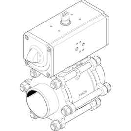 VZBA-3"-WW-63-T-22-F0710-V4V4T-PP180-R-9 Kugelhahn-Antriebseinheit