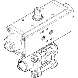 VZBA-11/4"-WW-63-T-22-F0405-V4V4T-PS53-R Kugelhahn-Antriebseinheit