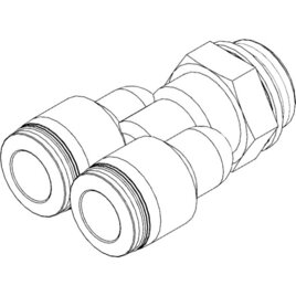QSY-G1/4-8 Y-Steckverschraubung