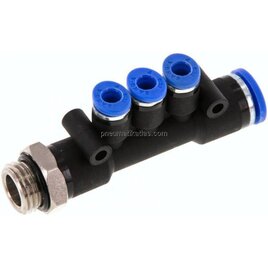 T-Mehrfachverteiler mit zylindrischem Au01A1125850